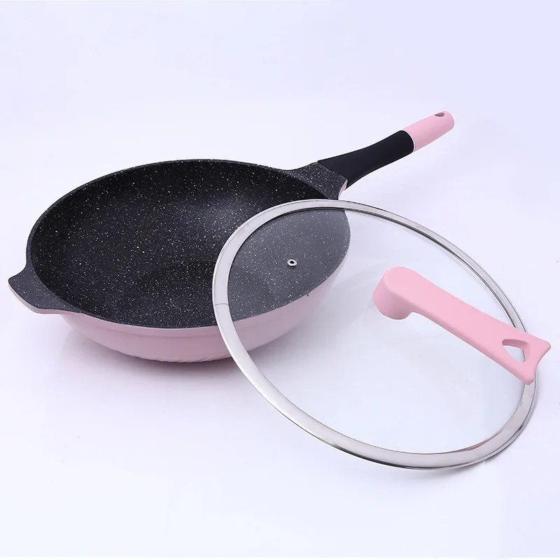 Maifan stone wok no oily fume pan frying pan non-stick frying steak induction cooker general