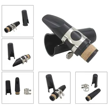 

Black Plastic B Flat Clarinet Mouthpiece & Cap Clamp Woodwind Instruments