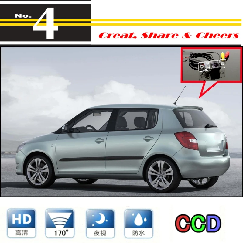 Liislee Car Camera For Skoda Fabia 5J MK2 MK1 1999~2015 High Quality Rear View Back Up Camera For PAL  NTSC Use  CCD + RCA (4)