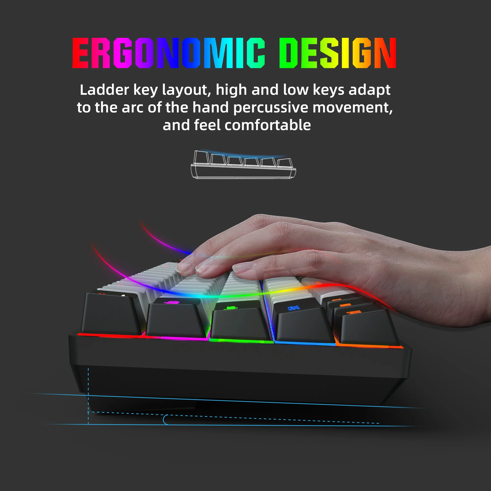 68 Key Mechanical Keyboard Gaming USB Wired LED Backlit Axis Gaming Mechanical Keyboard Optical Switches For Desktop best wireless keyboard for office