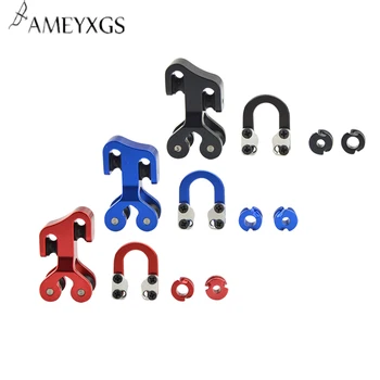 

Archery Cable Slide Bow String Separator Aluminum Metal D Loop 1/8 3/16 Peep Sight Set Compound Bow Outdoor Shooting Accessories