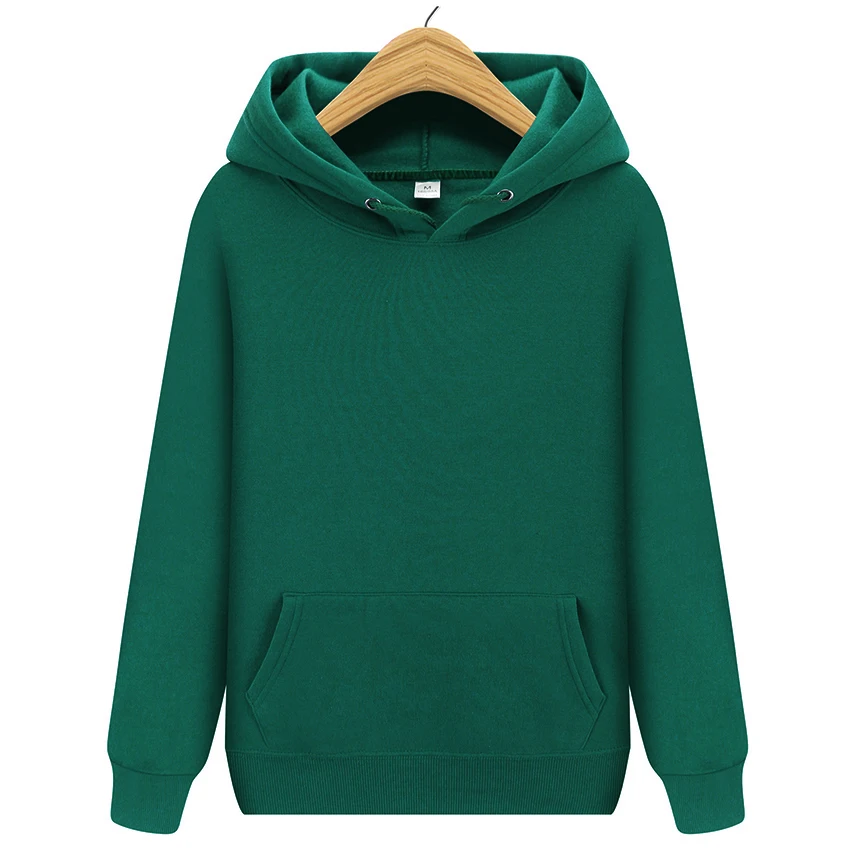 High Quality Men's Brand Cotton Hoodies Sweatshirts Women Harajuku Luxury Brand Hooded Unisex Clothes Streetwear - Цвет: Зеленый