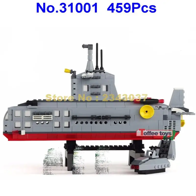 

31001 459pcs military sea battle submarine frogman building block Toy