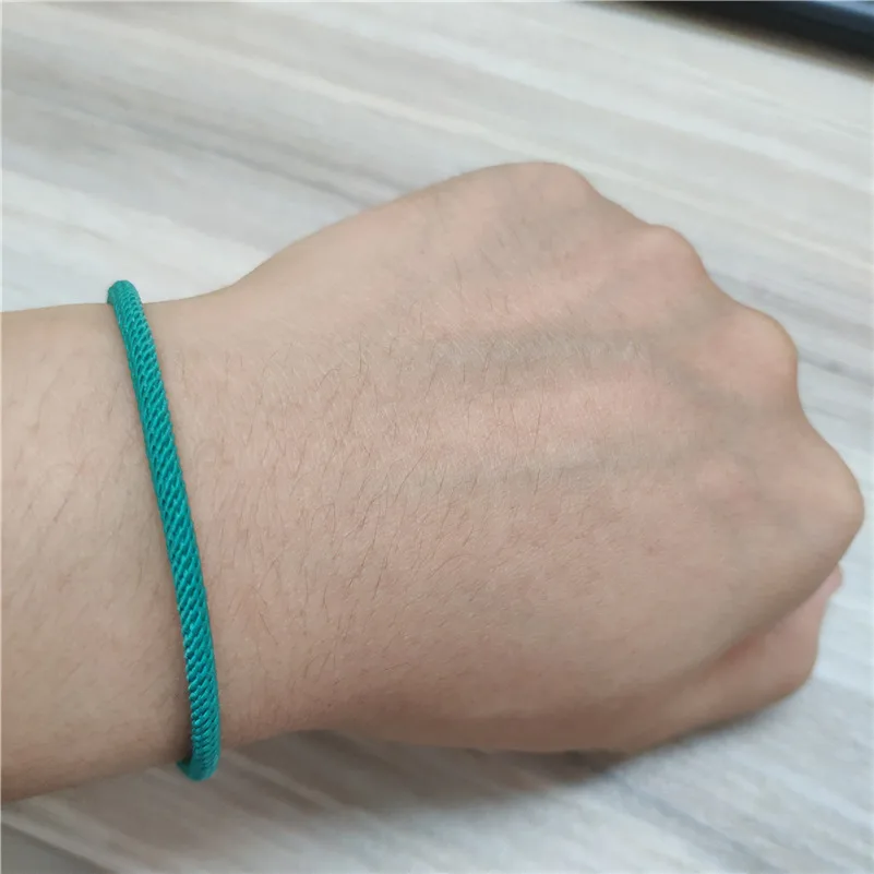 

Minimalist Simple Mint Green Knots Cotton Thread Cord Unisex Wrap Bracelet Bangle for women man lover best friend jewelry gift