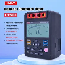 UNI-T UT511 1000V 10Gohm цифровые измерители сопротивления изоляции метр Мегаомметр низкий Ом Омметр Вольтметр Авто Диапазон меггер UNI-T UT511 1000V 10Gohm цифровые измерители сопротивления изоляции метр Мегаомметр низкий Ом Омметр Вольтметр Авто Диапазон меггер
