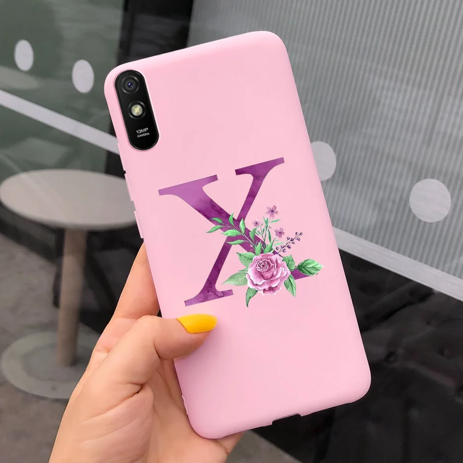 Cute Letters Silicone Soft TPU Phone Case - Durable Back Protector Shell