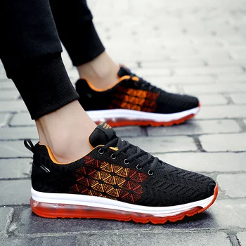 

Nice Men Summer Casual Shoes Outdoor Breathable Lace Up Shoes Men Sneakers Mesh Shoes Air Cushion Male Non-slip Shoes