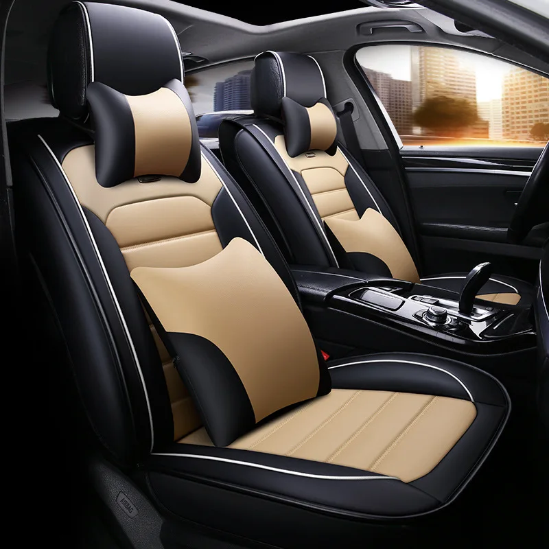 

New Style Pure Leather Small Car Seat Cover Four Seasons General Suitable for Volkswagen Bora Jetta Santana Automobile Seat Cush