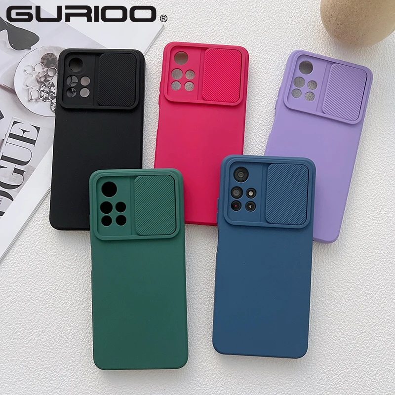 Silicone Slide Camera Protection Soft Phone Case Cover