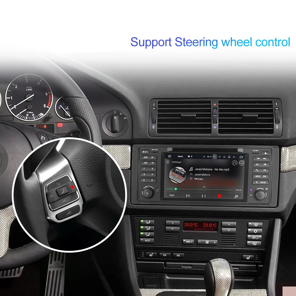  Isudar 1 Din Android 9 Auto Radio For BMW E39 X5 E53 Octa Core RAM 4GB ROM 64GB GPS Car Multimedia 