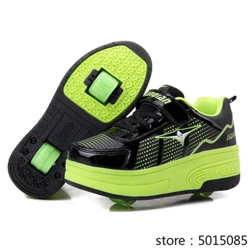 

Heelys Super Light Sneakers with Wheel Boy Spring Roller Skate Casual Shoe Girl Zapatillas Zapatos Con Ruedas GREEN