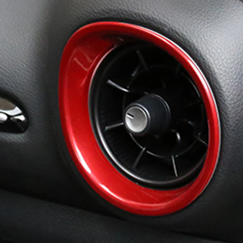 For Kia 2019-2020 Forte Red ABS Central Console Air Outlet Vent Cover Trim 3pcs