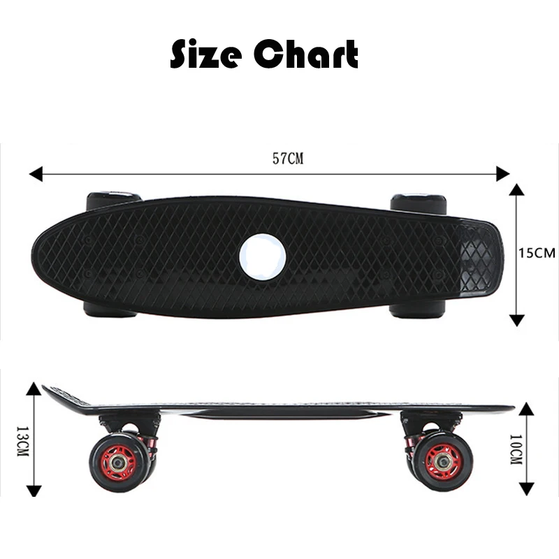 Children 22inch Fish Board Mini Cruiser Penny Rock Skate Boards Deck Scooter Retro Printed Fishboard Water Transfer - Skate & Accessories - AliExpress