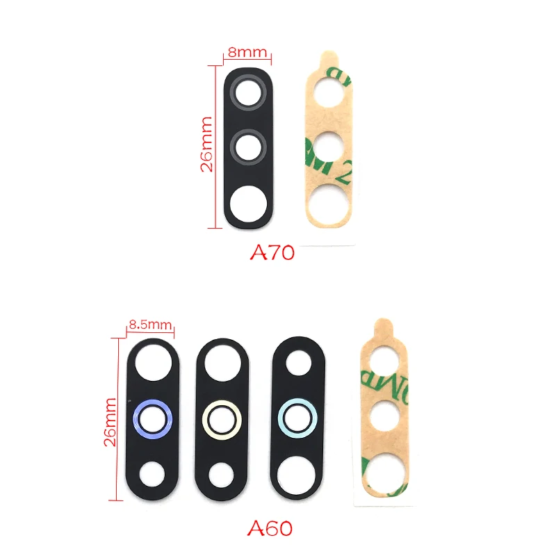

20Pcs/Lot, Back Rear Camera Glass Lens For Samsung Galaxy A10 A20 A30 A40 A50 A60 A70 With Tape Repacement Parts