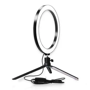 

16/20/ 26cm Table Tripod Video Light Lamp Photo Lighting Portable Photography LED Selfie Ring Light For Makeup Video Live Studio