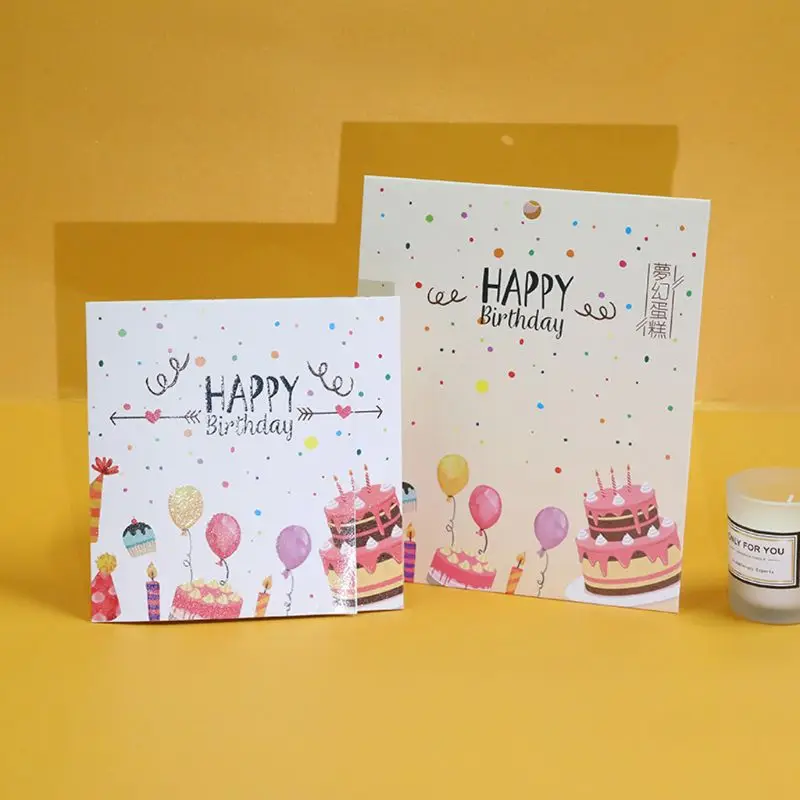  3D Pop Up Cake Greeting Cards Postcards Invitations with Envelope Birthday Party - 4000341024059