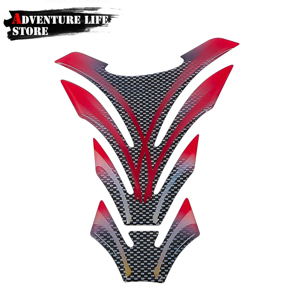 Motorcycle 3D Resin Fish Bone Tank Pad Sticker Emblem Cover Decal For