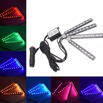 

APP LED Car Floor Foot Atmosphere Light Automobiles Decor Lamp Bar Interior Led Flasher Car Interior Atmosphere Decoration