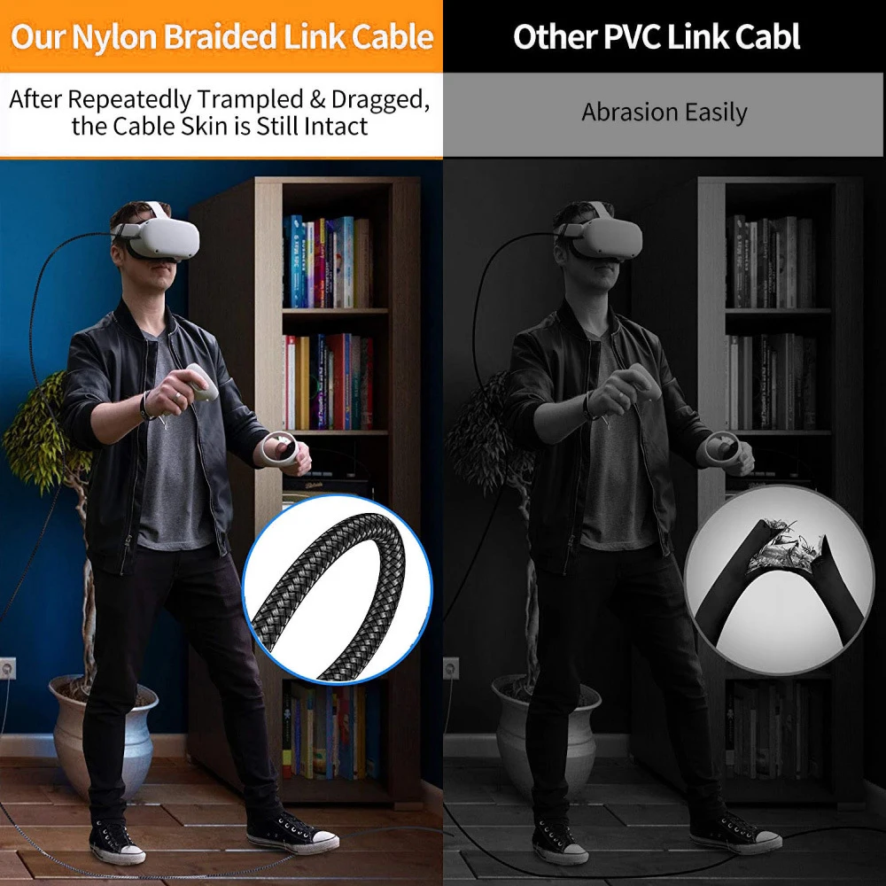 Eleven Table Tennis VR Game Paddle Grip For Oculus Quest 2 Link Cable Handle Case Lens Cover For Oculus Quest 2 Accessories