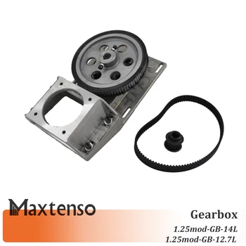 

MAXTENSO Premium 1.25mod modulus cnc gear box helical teeth Engraving machine reducer set with pulley belt NEMA34 NEMA23 motor