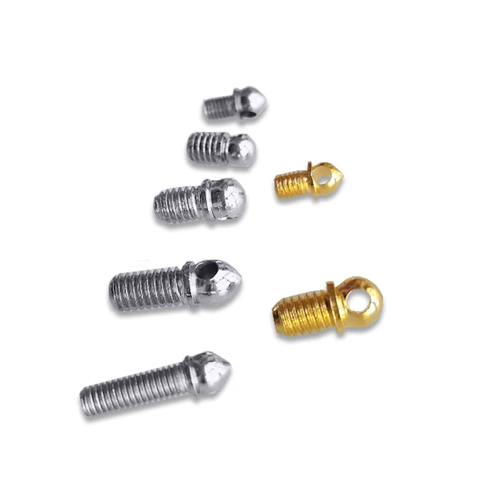 Led lamp accessories 10pcs M3 M4 gold-plated silver-plated with hole screw straight rod fisheye screw for crystal lamp pendant fixture