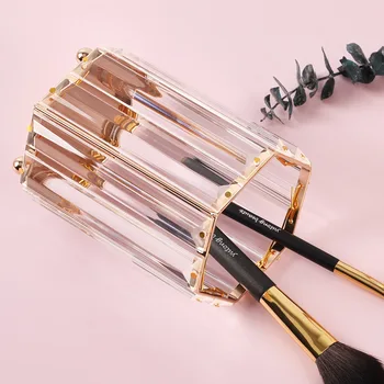 

European style Crystal Makeup Organizer Brush Storage Dressing Table Beauty Eyebrow Pencil Cosmetic Brush Storage Holder