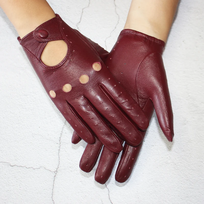 Gants En Cuir De Mouton Tony Design – Bordeaux – Homme – Non Doublés – Neufs