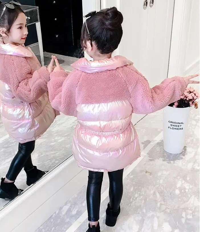 11.14-ое однотонное простое пальто для девочек хорошего качества зимнее утепленное Модное детское пальто Одежда для детей ростом от 110 до 160 см