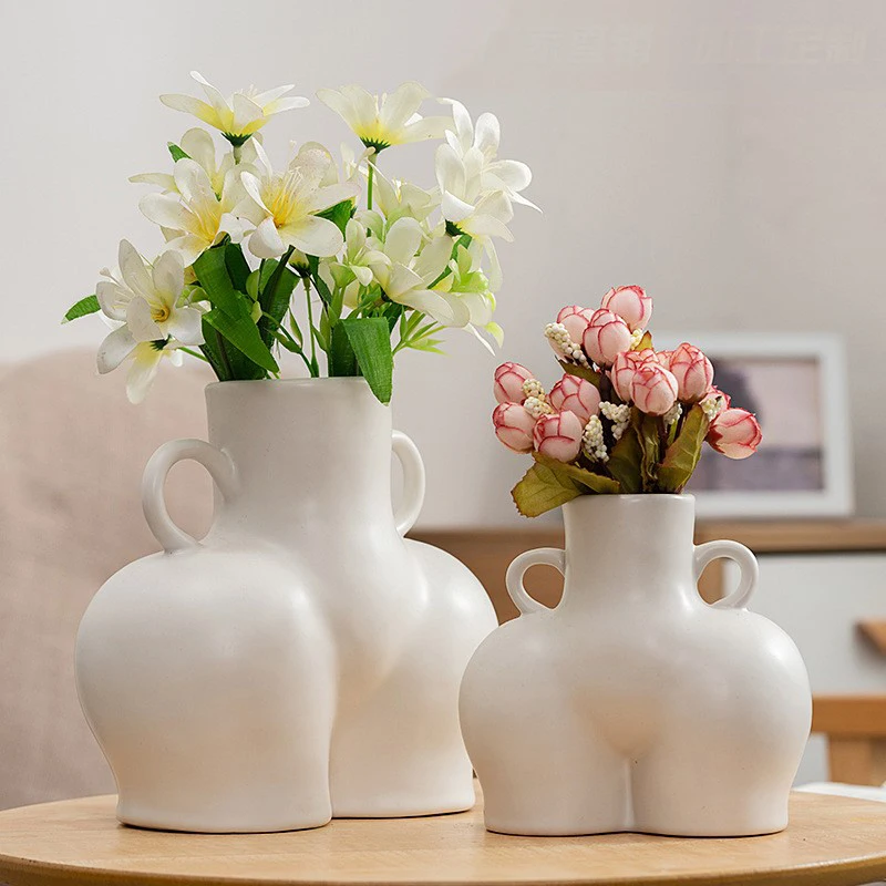 

Nordic Simulation Body Art Ceramic Vase Decoration Home Livingroom Desktop Furnishing Ornaments Bookcase Figurines Accessories
