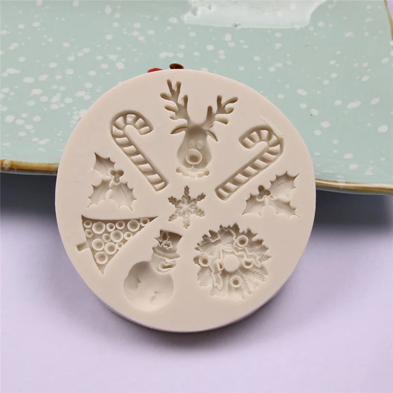 Christmas baking 3d silicone molds for chocolate Christmas DIY silicone cake baking mold forma de bolo caveira 30S30 (4)