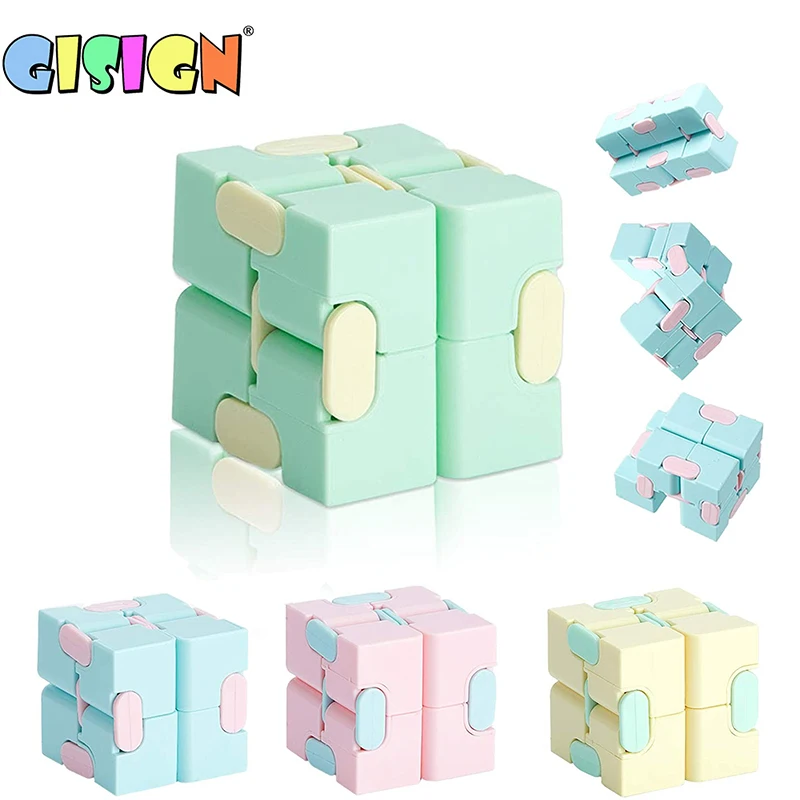 Cubo mágico de Infinity para niños y adultos, juguete antiestrés, rompecabezas cuadrado, juego divertido, laberinto, antiestrés
