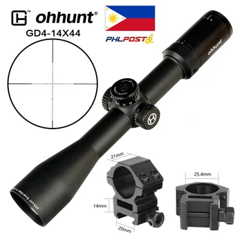 

Tactical ohhunt Guardian 4-14X44 SF Rifle Scope 30mm Tube Side Parallax Hunting Riflescopes with KillFlash Cover and Mount Rings