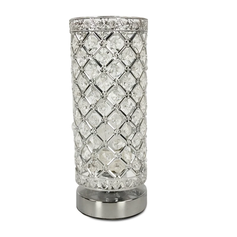 crystal table light fancy table lamp beautiful crystal chrome E27 reading light metal light