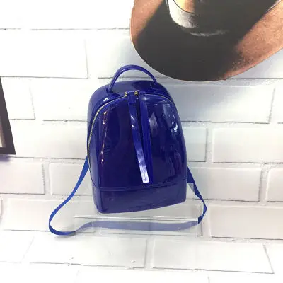 Sblue TOYOOSKY/Новинка года; Модный женский милый силиконовый рюкзак женские дорожные сумки для девочек; школьная конфетная сумка; Женская водонепроницаемая Желейная сумка - Цвет: Sblue