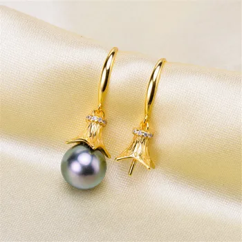 

Plated Silver Earrings Mountings Pearl Ear Wires Earrings Hook Findings Settings for DIY Stud Earrings Jewelry Making Findings