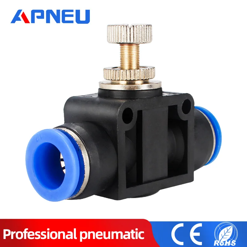 

Free shipping throttle valve SA 4-12mm Air Flow Speed Control Valve Tube Water Hose Pneumatic Push In Fittings