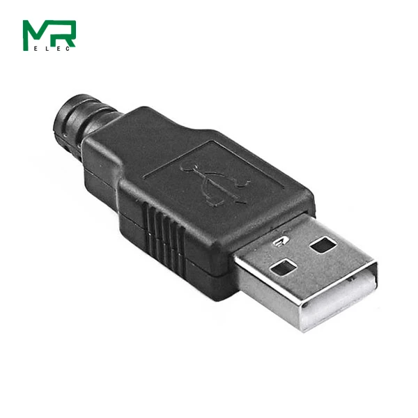 Лидер продаж; Новинка; Тип A входящий штекер USB 4-контактный Штекерный разъем USB разъем с черным Пластик крышка