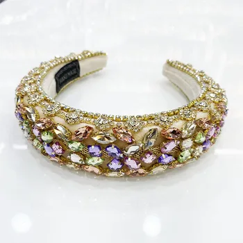 

Pearl Headband Crystal Hair Hoop Women Headband Adjustable Hair Band Fashion Handmade Hair Accessories for Girls