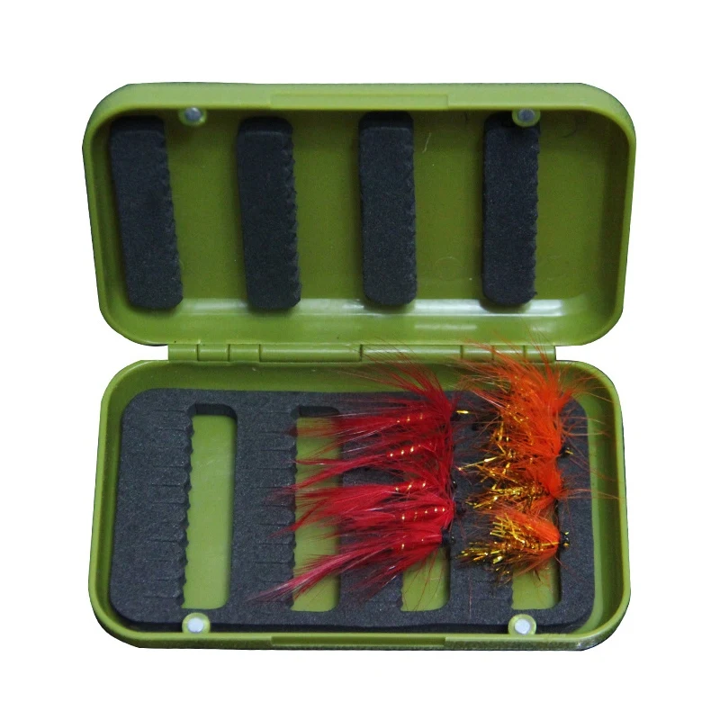 

2020 Double Side Waterproof Plastic Foam Fly Fishing Bait Lure Hook Storage Case Box Container Fishing Accessories