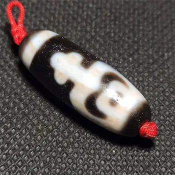 

Treasure Vase Patterns 12mm*32mm Tibetan Dzi Beads Big Wisdom Totem Amulets Fine Jewelry Making Free Shipping