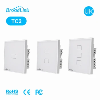 

BroadLink UK TC2 123gang 433Mh Wall Light On/Off Wifi Switch Remote Control by IOS Android Phone APP Smart Home Automation
