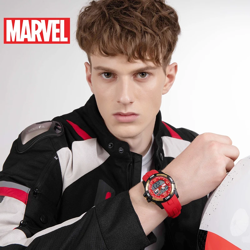 Мужские Цифровые спортивные часы MARVEL, 100 м, водонепроницаемые мужские часы, мужские электронные часы, классные спортивные часы для мужчин