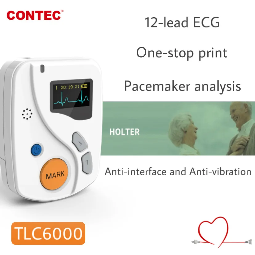 

CONTEC Dynamic 12 Leads ECG Holter Systems 48 Hours Recorder,2GB Card,​Analyzer Software(Download Online) TLC6000