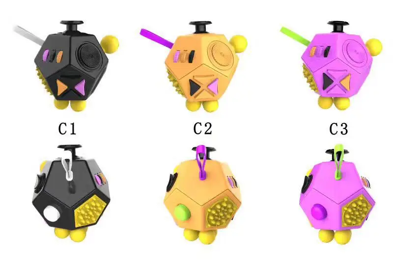 

New Products Hot Selling 2 Generation Fidget Cube Twelve Surface Fidget Cube Price/Six-Sided Fidget Cube