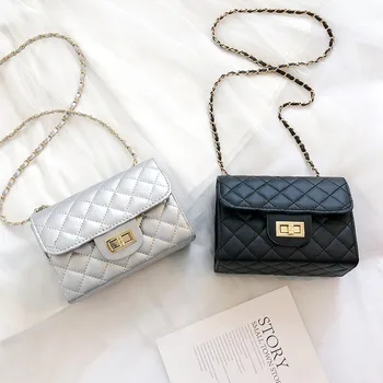 

2020 new chain ladies shoulder messenger bag small fragrant lattice small square bag female bag