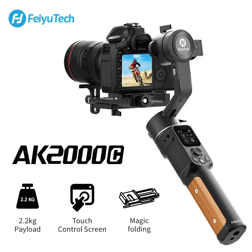 US $229.00 Feiyutech AK2000C Mirrorless camera Handheld Gimbal Stabilizer for SONY Nikon Canon FUJI Panasonic GH5 A7R3 M50 XT3 XT30 Z7