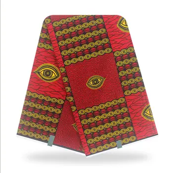 

African Real Wax Fabric Africa Nigerian 100%Cotton Ankara Printed Wax Fabrics Real Veritable Block Print Fabric 6yards F211-1