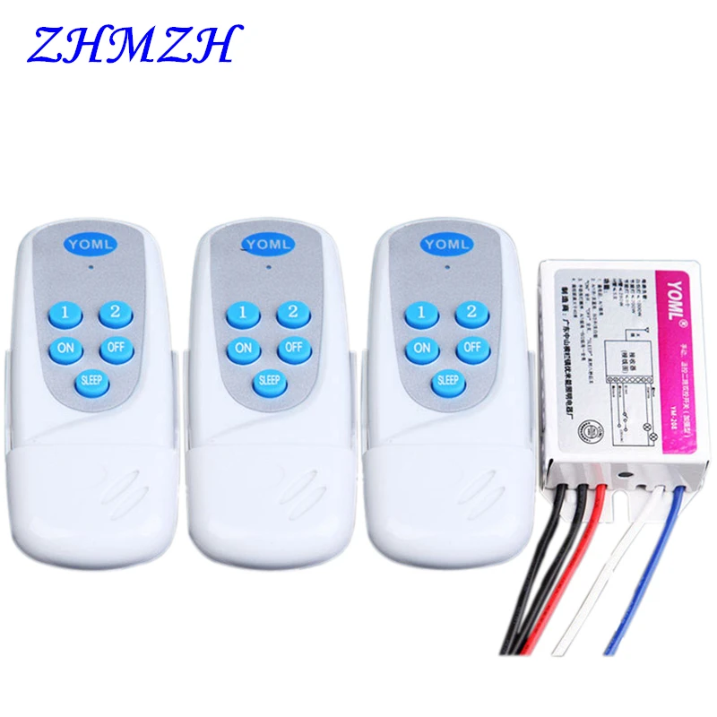 Light Intelligent Remote Control Switch 110V 220V Digital Smart Wall Teleswitch Wireless Receiver With Three Controls | Обустройство