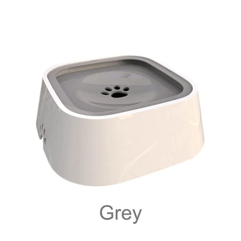 1.5L портативные миски для кормления собак и кошек, плавающие, не смачивающие рот, не разливающиеся напитки, вода, многоцелевая миска для кормления, Прямая поставка - Цвет: Gray
