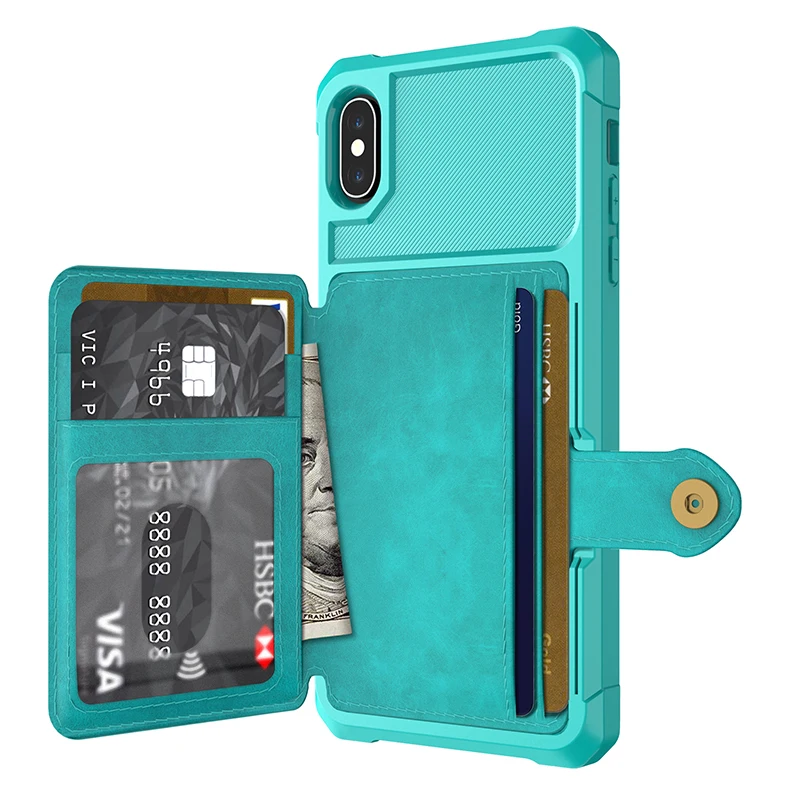 

GrandEver Shockproof Case for iPhone 7 8 6 plus xr Capa Stand Holder Leather Wallet Case For iPhone X XS 11 pro Max XR Funda